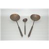 Image 1 : LOT (3) CAST IRON UTENSILS: (1) 19 1/4" DIPPER, (1) 19 1/4" 