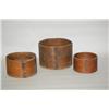 Image 1 : LOT (3) ROUND WOODEN MEASURES - GRADUATED ASSEMBLED SET OF W