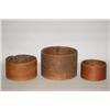 Image 2 : LOT (3) ROUND WOODEN MEASURES - GRADUATED ASSEMBLED SET OF W