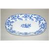 Image 1 : 15 1/2" FLOW BLUE PLATTER - VICTORIAN ANEMONE PATTERN FLOW B