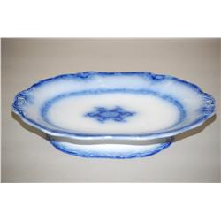 11 1/4" FLOW BLUE COMPOTE - WEDGWOOD FLOW BLUE IRONSTONE LOW