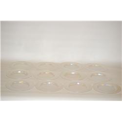 SET (12) STEUBEN ART GLASS PLATES - (12) 8 1/2" STEUBEN VERR