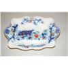 Image 1 : 11 1/4" FLOW BLUE POLYCHROME COMPOTE - 19TH CENT. POLYCHROME