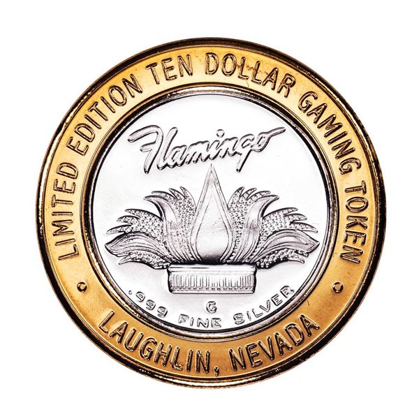 .999 Silver Flamingo Laughlin, NV $10 Casino Limited Edition Gaming Token