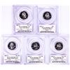 Image 2 : 2001-S Silver Proof State Quarter (5) Coin Set PCGS PR69DCAM