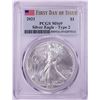 Image 1 : 2021 Type 2 $1 American Silver Eagle Coin PCGS MS69 First Day of Issue