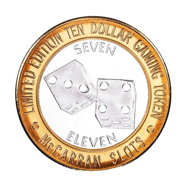 .999 Silver McCarran International Airport $10 Casino Limited Edition Gaming Token