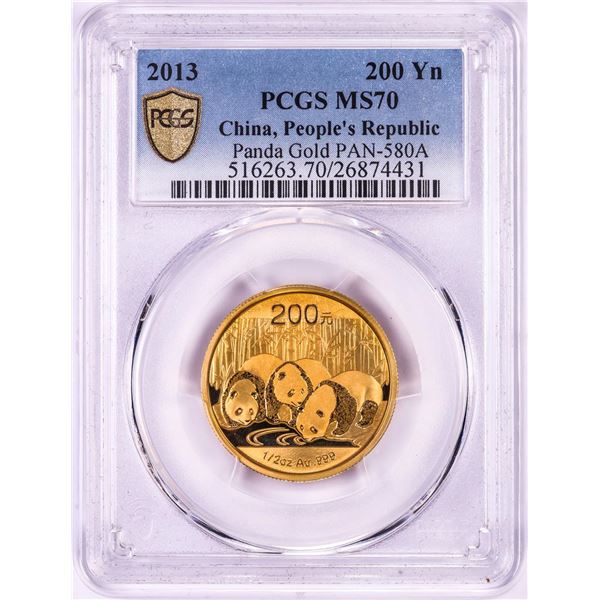 2013 China Peoples Republic 200 Yuan Gold Panda Coin PCGS MS70