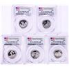 Image 1 : 2016-S Silver Proof National Parks Quarter (5) Coin Set PCGS PR69DCAM First Strike