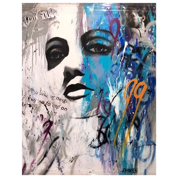 Johansen Original "Urban Reflection" Original Mixed Media On Canvas