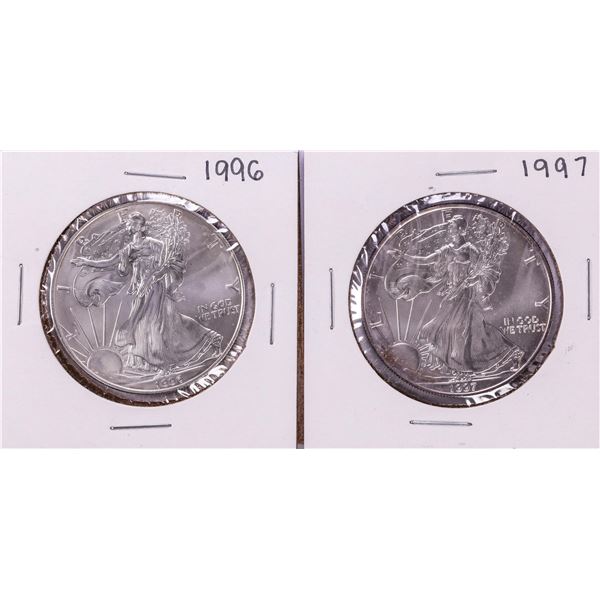 Lot of 1996-1997 $1 American Silver Eagle Coins