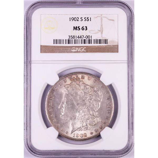 1902-S $1 Morgan Silver Dollar Coin NGC MS63