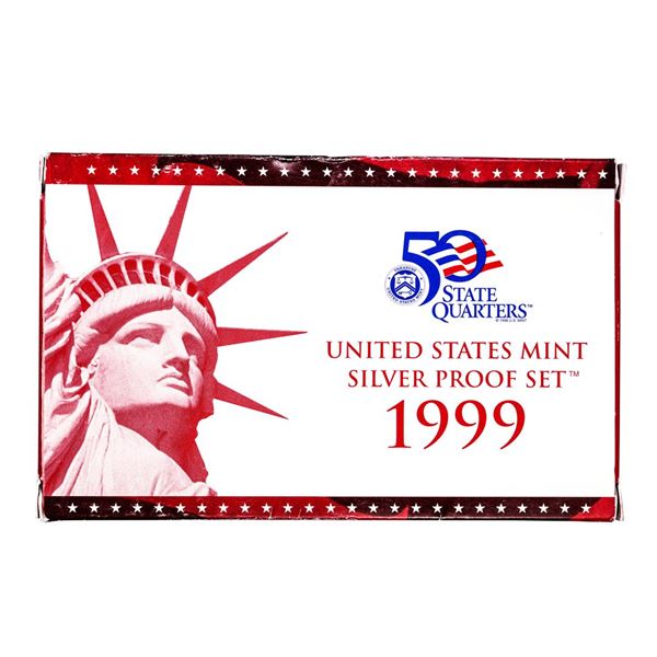 1999-S United States Mint Silver Proof (9) Coin Set