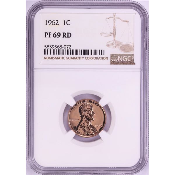1962 Proof Lincoln Memorial Cent Coin NGC PF69RD
