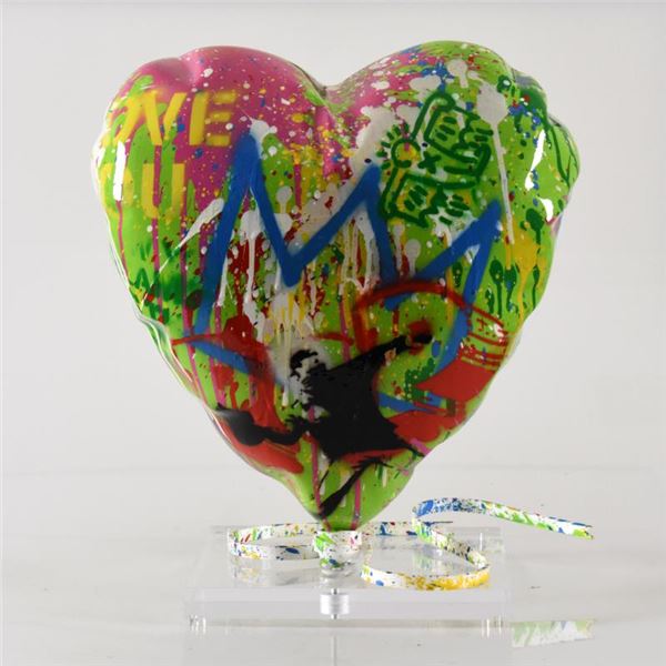 Mr. Brainwash "Balloon Heart" Original Mixed Media Sculpture