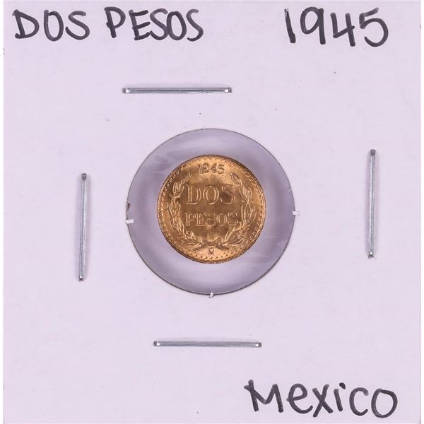 1945 Mexico Dos Pesos Gold Coin