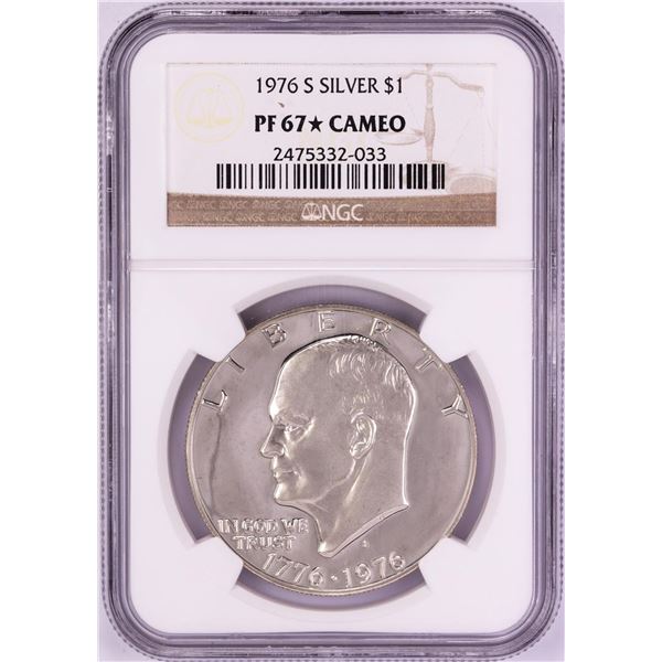 1976-S $1 Proof Eisenhower Silver Dollar Coin NGC PF67* Star Cameo