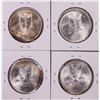 Image 2 : Lot of (4) 1980 Mexico Onza Silver Coins Nice Toning