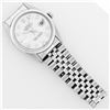 Image 6 : Rolex Men's Stainless Steel Mother Of Pearl Diamond Datejust Wristwatch