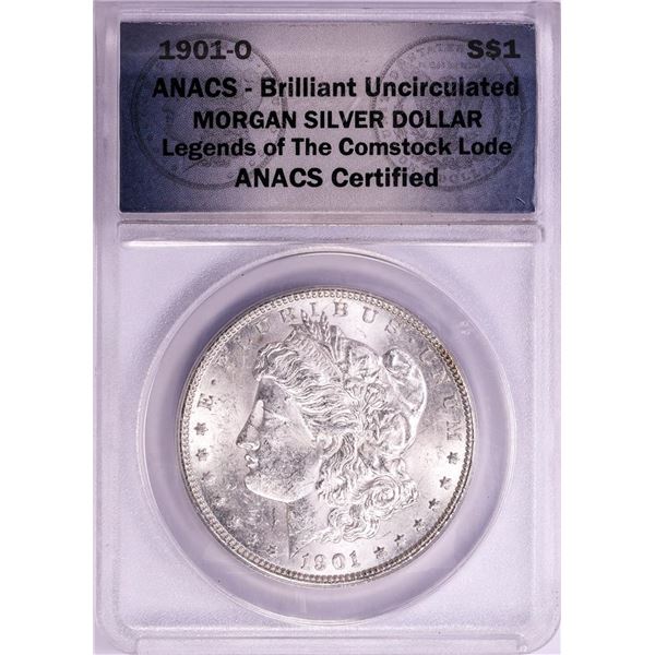 1901-O $1 Morgan Silver Dollar Coin ANACS Brilliant Uncirculated