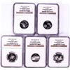 Image 1 : 2004-S Silver Proof State Quarter (5) Coin Set NGC PF69 Ultra Cameo
