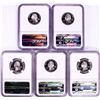 Image 2 : 2004-S Silver Proof State Quarter (5) Coin Set NGC PF69 Ultra Cameo