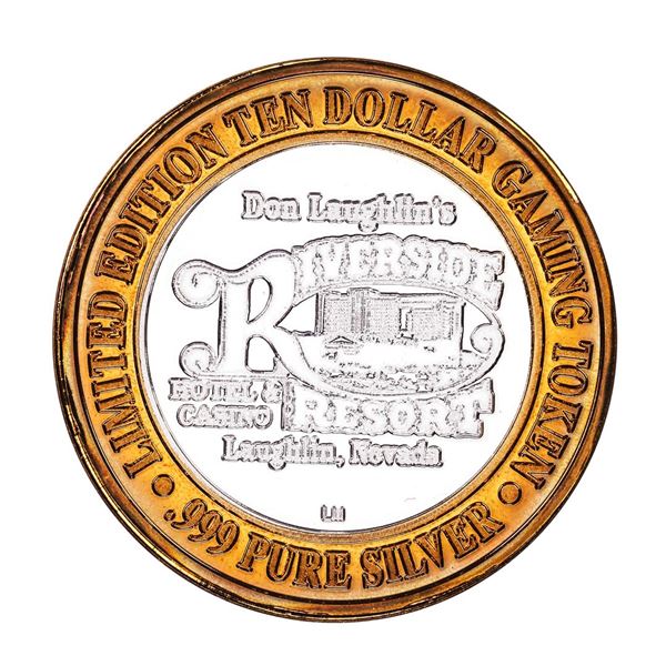 .999 Silver Riverside Resort Casino Laughlin, NV $10 Limited Edition Gaming Token