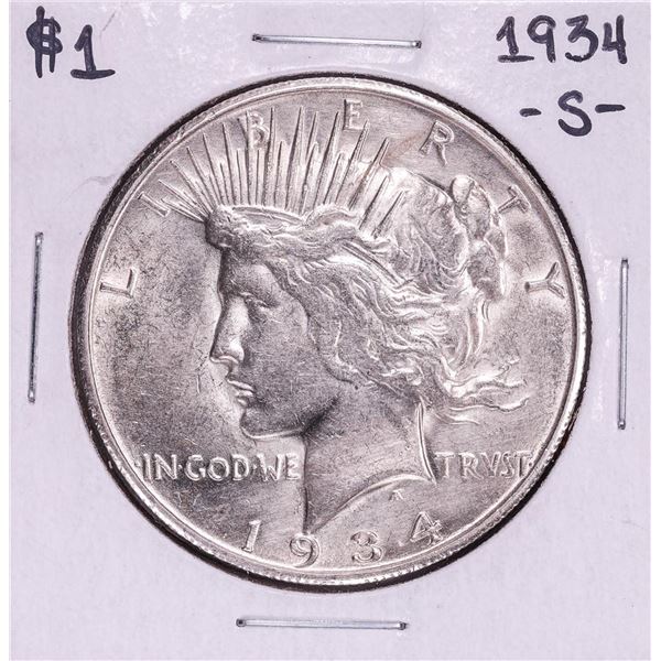 1934-S $1 Peace Silver Dollar Coin