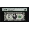 Image 1 : 1928B $20 Federal Reserve Note Philadelphia Fr.2052-C PMG Ch. About Uncirculated 58