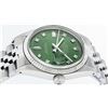 Image 9 : Rolex Men's Stainless Green Diamond Datejust Oyster Perpetual Wristwatch