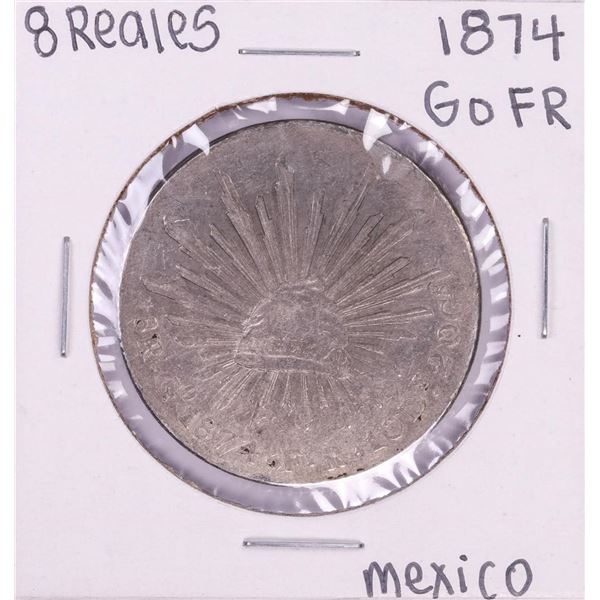 1874 Go FR Mexico 8 Reales Silver Coin