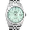 Image 1 : Rolex Mens Stainless Steel Ice Blue Diamond Oyster Perpetual Datejust Wristwatch