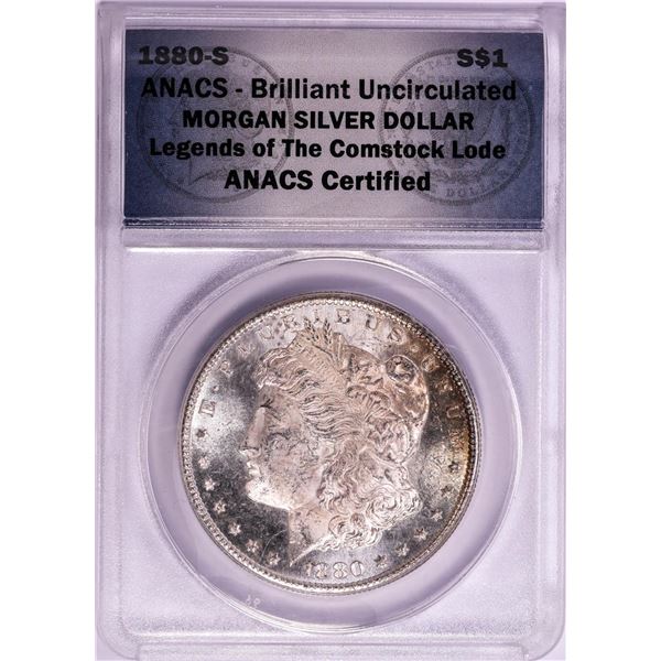 1880-S $1 Morgan Silver Dollar Coin ANACS Brilliant Uncirculated