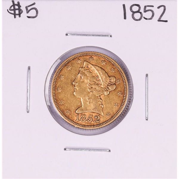 1852 $5 Liberty Head Half Eagle Gold Coin