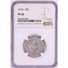 Image 1 : 1914 Proof Barber Quarter Coin NGC PF62