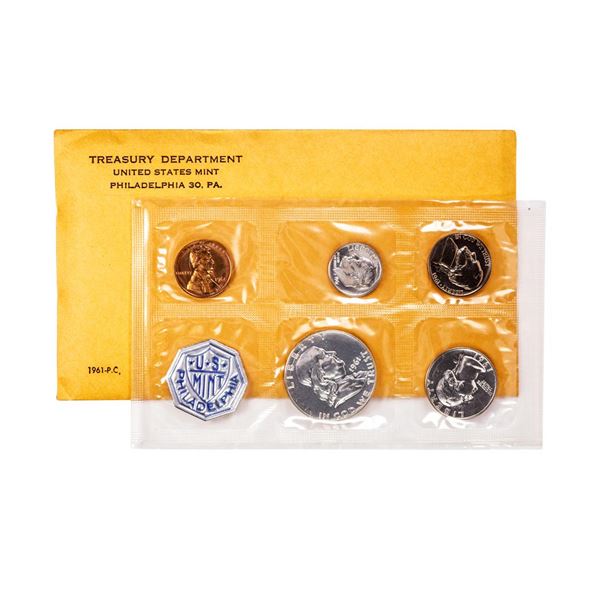 1961 (5) Coin Proof Set In Envelope