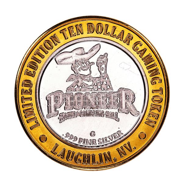 .999 Silver Pioneer Hotel & Gambling Hall $10 Casino Limited Edition Gaming Token