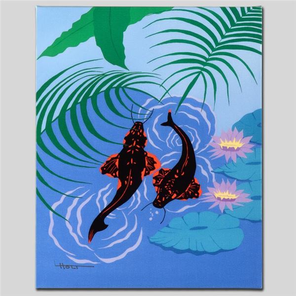 Larissa Holt "Koi Garden" Limited Edition Giclee On Canvas