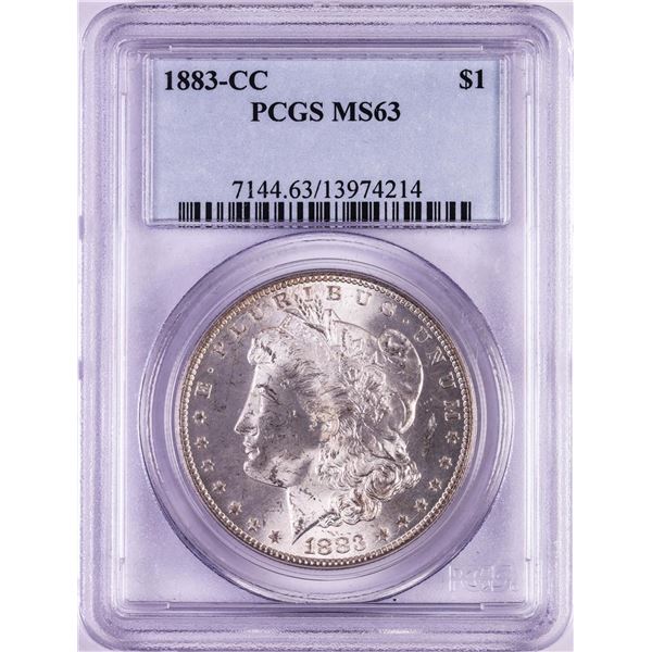 1883-CC $1 Morgan Silver Dollar Coin PCGS MS63