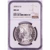 Image 1 : 1878-S $1 Morgan Silver Dollar Coin NGC MS63