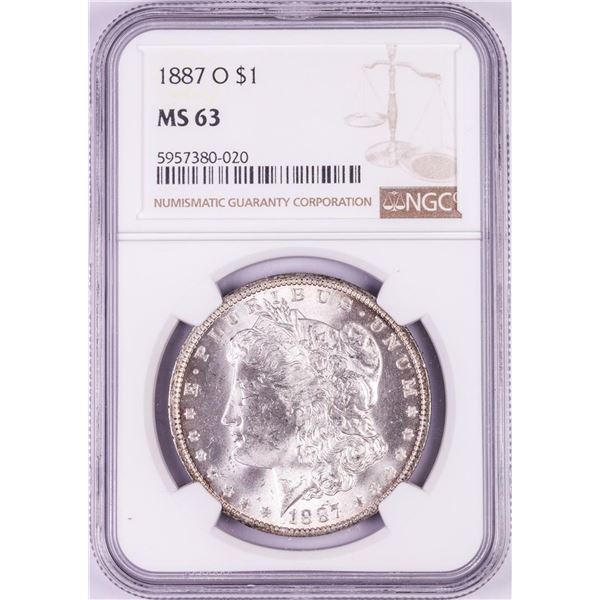 1887-O $1 Morgan Silver Dollar Coin NGC MS63