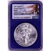 Image 1 : 2021 Type 1 $1 American Silver Eagle Coin NGC MS69 Blue Core Biden Label