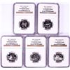 Image 1 : 2001-S Silver Proof State Quarter (5) Coin Set NGC PF69 Ultra Cameo