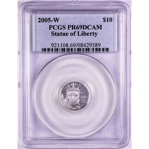 2005-W $10 Platinum American Eagle Coin PCGS PR69DCAM