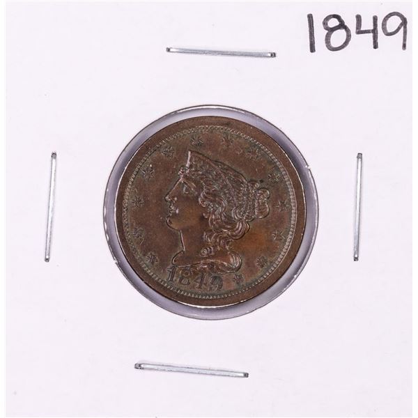 1849 Braided Half Cent Coin