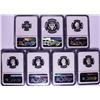 Image 2 : Lot of (7) 2019-S United States Proof Silver Coins NGC PF70 Mercanti Signature FDOI