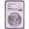 Image 1 : 1986 $1 American Silver Eagle Coin NGC MS69
