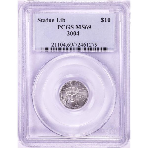 2004 $10 American Platinum Eagle Coin PCGS MS69