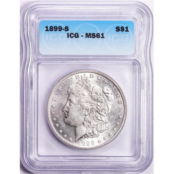 1899-S $1 Morgan Silver Dollar Coin ICG MS61