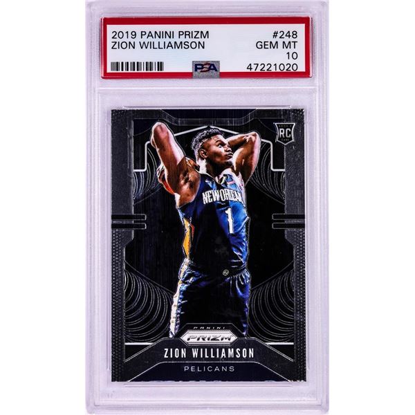 2019 Panini Prizm Zion Williamson NBA Card #248 PSA Gem Mint 10